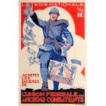 Propaganda Poster French National Lottery Poster Federal Union WWI Veterans