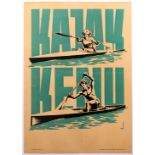 Sport Poster Kayak Canoe Rowing Hungary
