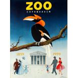 Travel Poster Copenhagen Zoo Great Hornbill