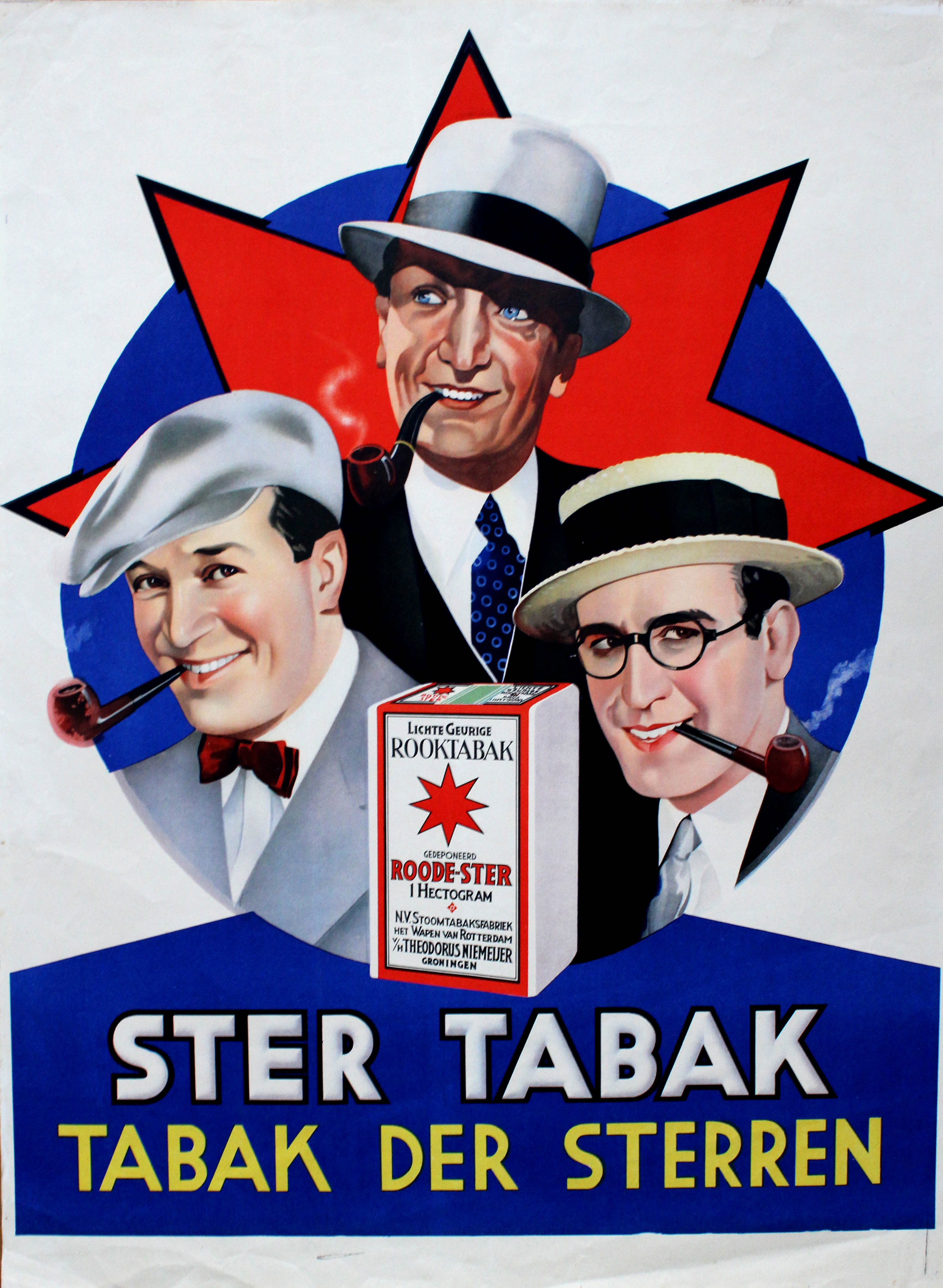 Advertising Poster Ster Tabak Star Tobacco Hollywood Harold Lloyd