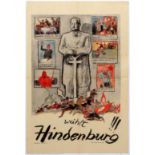 Propaganda Poster Vote Hindenburg Elections NSDAP Communist