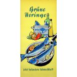 Advertising Poster Eat Herring Fish Poster Midcentury Modern