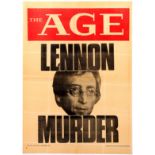 Advertising Poster The Age Lennon Murder