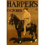 Advertising Poster Harper's October - cavalry trooper
