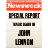 Advertising Poster Newsweek Tragic Death Of John Lennon