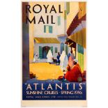 Travel Poster Royal Mail Atlantis Morocco North Africa Padden