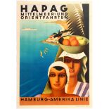Travel Poster Hapag Cruise Line Mediterranean