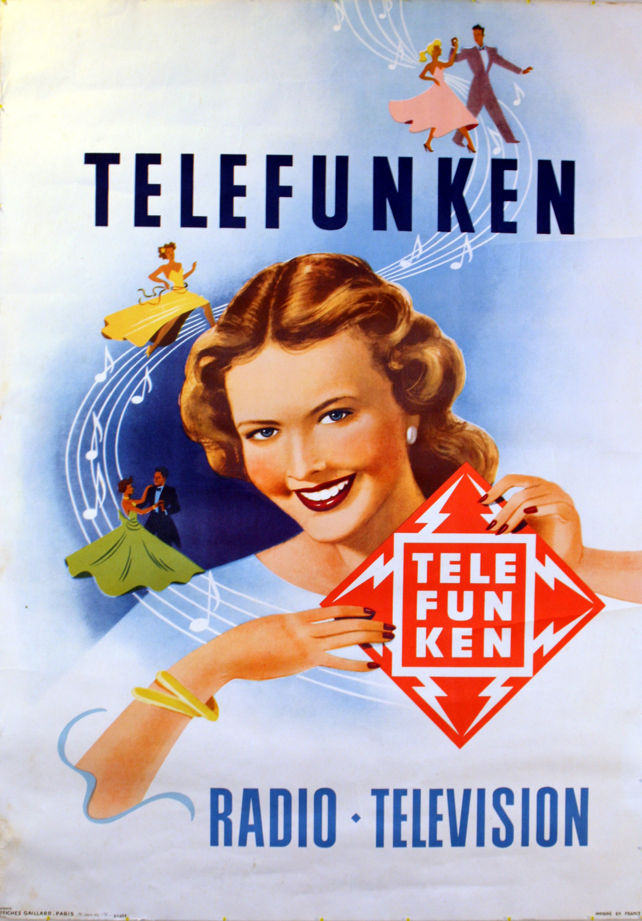 Advertising Poster Telefunken Radio Television