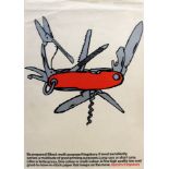 Advertising Poster Spicers Kingsbury Swiss Army Knife Fletcher Forbes Gill