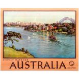 Travel Poster Sydney Harbour Australia