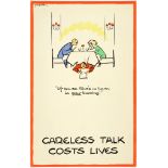 WWII Poster Careless Talk Fougasse Restaurant Of course theres no harm