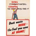 Propaganda Poster Don't Waste - Fougasse