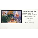 Advertising Poster American Bankers Association ABA Cheques