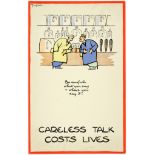 WWII Poster Careless Talk Fougasse Pub Bar Be careful what you say