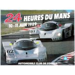 Car Racing Automotive poster 24 Hours Le Mans 1989 France