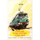 Travel Poster SNCF French Railways Locomotive