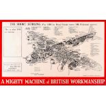 War Poster Cutout Stirling Airplane WWII UK