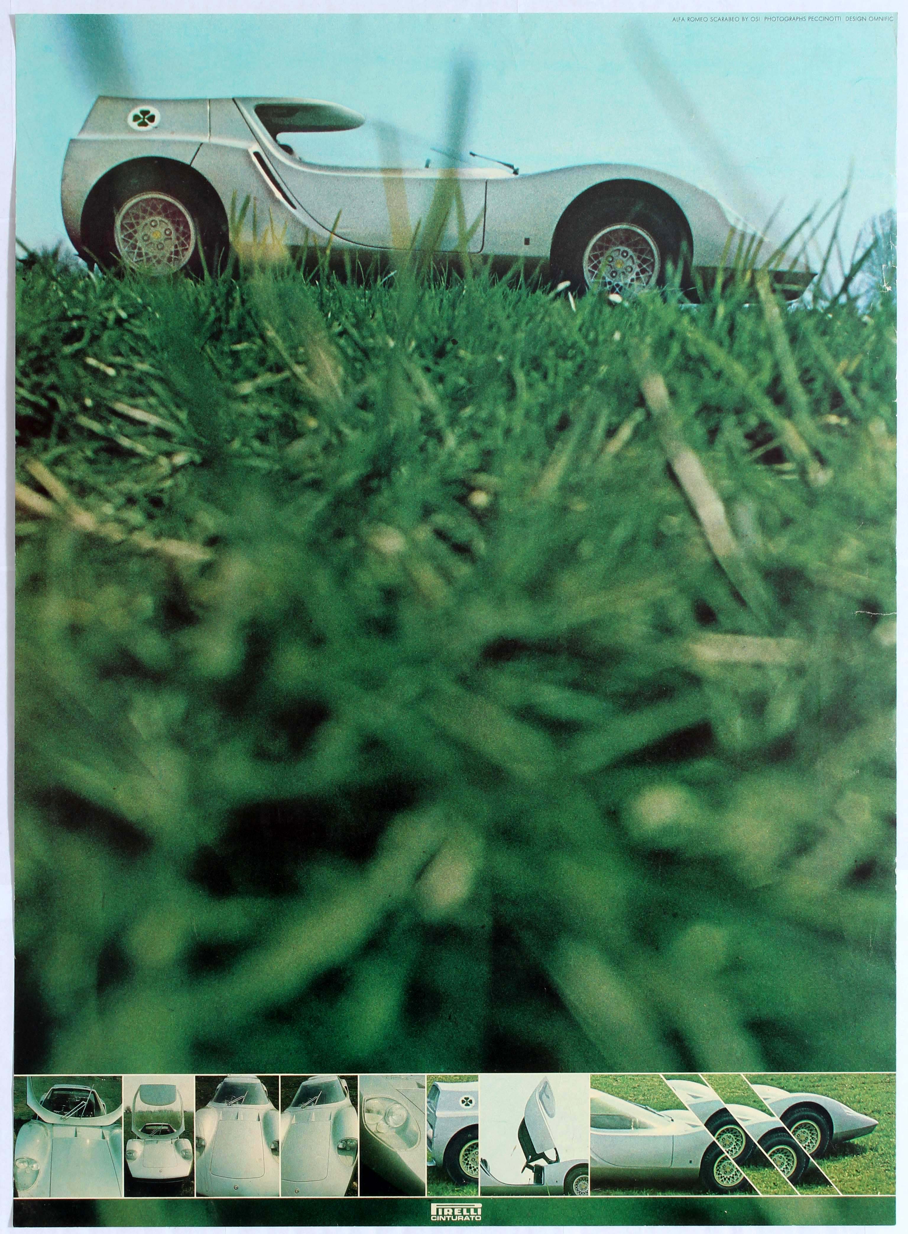 Advertising Poster 1966 Alfa Romeo Scarabeo OSI Cocept Car