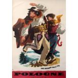 Travel Poster Poland Tatra Mountains Folk Dance