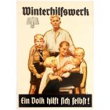 Nazi Propaganda Poster Winterhilfswerk Nazi Germany