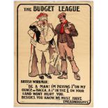 Propaganda poster The Budget League UK Churchill