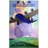 Advertising Poster KLM The Flying Dutchman Wijga