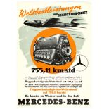 Airplane Speed Record Poster Mercedes Benz Nazi Germany Luftwaffe
