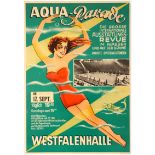 Advertising Poster Water Show Germany Swimsuits