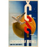 Advertising Poster CSA Czechoslovak Airlines