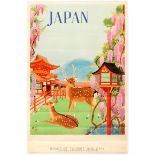 Travel Poster Japan Government Railways Sika Deer