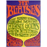 Advertising Poster Blaises Club London Concert Hendrix Pink Floyd