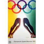 Sport Poster Munich Olympics 1972 A. Jones
