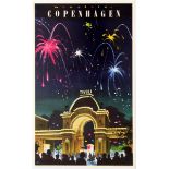 Travel Poster Wonderful Copenhagen Tivoli Gardens Denmark