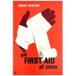 Propaganda Poster ROSPA Cusden Midcentury Infection First Aid