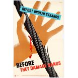 Propaganda Poster ROSPA Cusden Midcentury Broken Strands Metal Rope