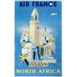 Travel Poster Air France North Africa Villemot