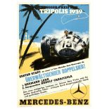 Car Racing Poster Tripolis Grand Prix 1939 Mercedes Benz