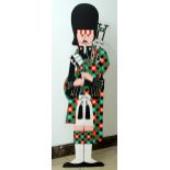 Travel Office Standee Scots Guard Bagpiper BOAC Midcentury Modern