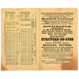 Great Northern and Central Railways GNR GCR Timetable