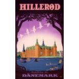 Travel Poster Hillerod Denmark