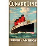 Travel Posters Cunard Line Europe America