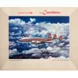 Advertising Poster TWA Lockheed Constellation