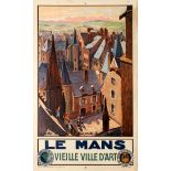 Travel Poster Le Mans Old Town of Art Vieille Ville d'Art