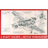 War Poster Cutout Wellington II Airplane WWII UK