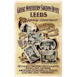Travel Poster Great Northern Railway Station Hotel Leeds
