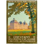 Travel Poster Cheverny France Railway Constant Duval