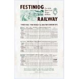 Travel Poster Set British Railway Festiniog Timetable Intercity