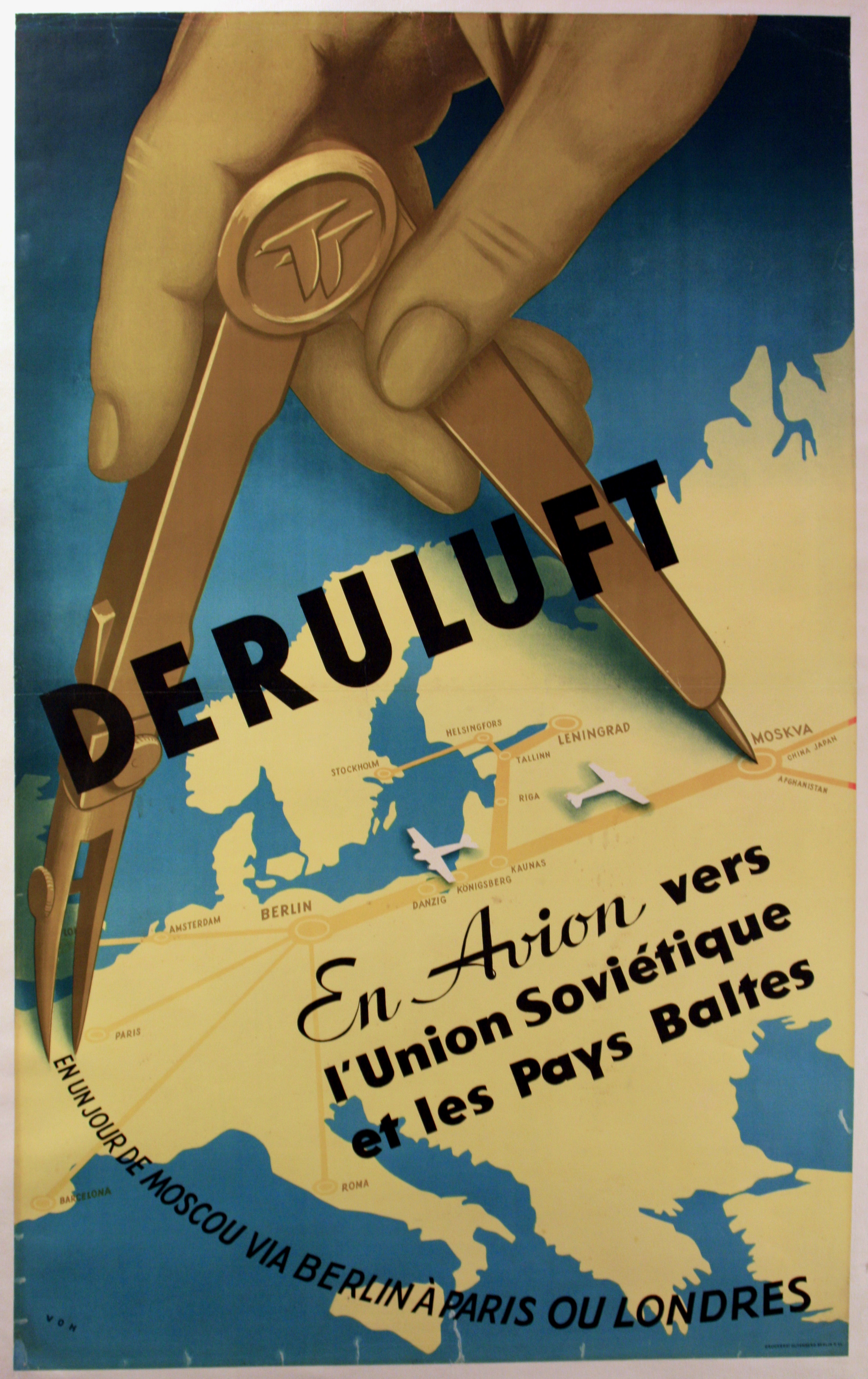 Advertising Poster Airline Deruluft