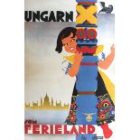 Travel Poster Hungary Ibusz Art Deco