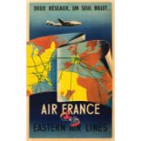 Advertising Poster Air France Eastern Air Lines